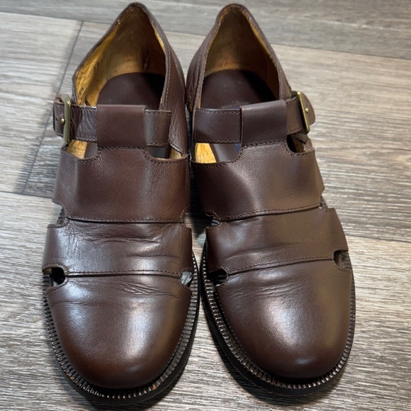 Coach Brown Leather sandals made in Italy men’s size 7.5 (s143)
